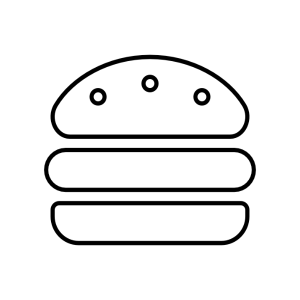 Easy Burger logo button that links to details page