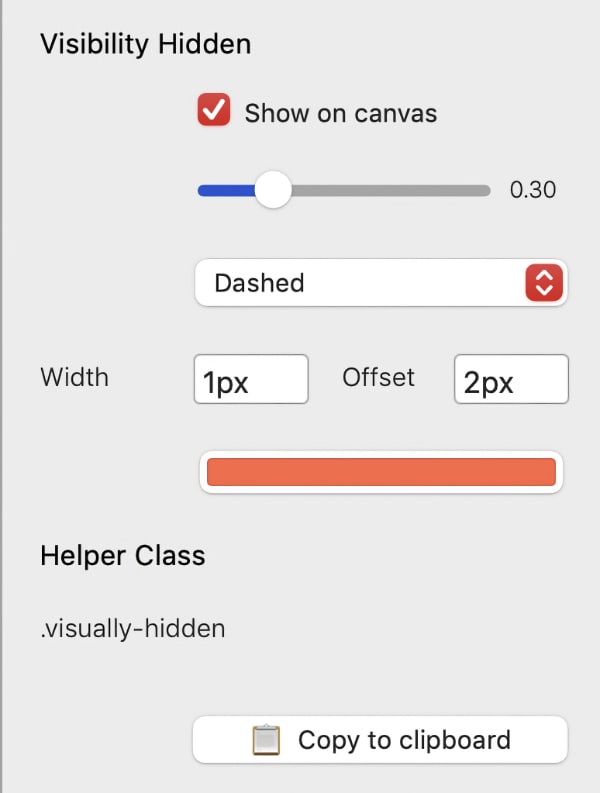 Vh Helper Settings options
